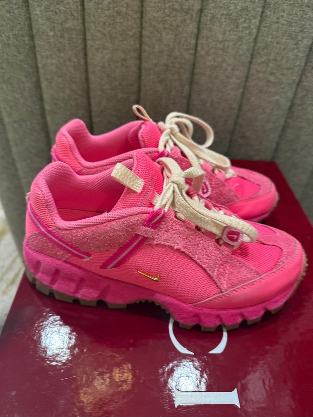 Jacquemus x Nike Hot pink chunky  sneakers EUC